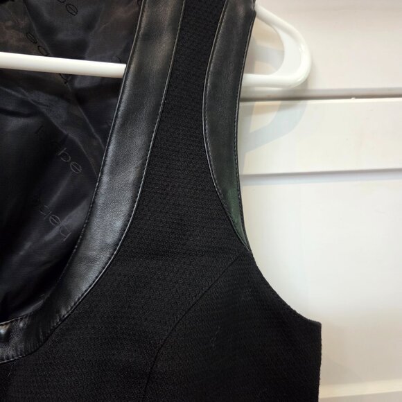 Bebe Black Sail Eyelet Detail Vest Top w/ Faux Leather Accents - Picture 6 of 6